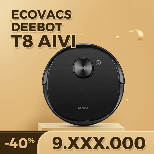 Robot hút bụi lau nhà Ecovacs T8 aivi - hàng chính hãng