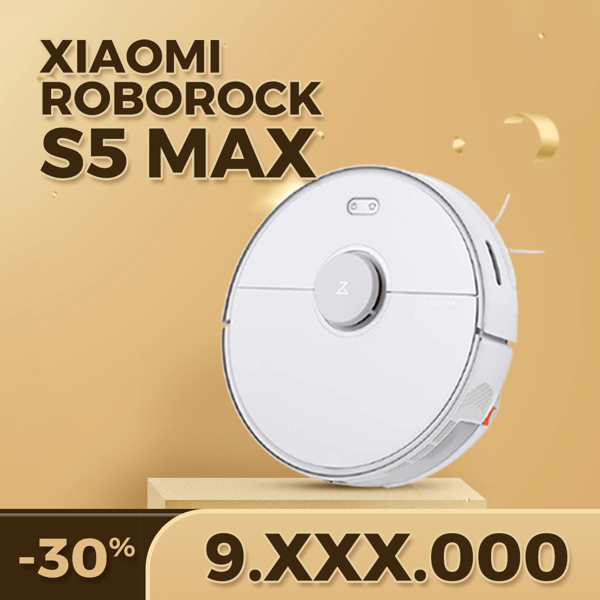 Robot hút bụi lau nhà Xiaomi Roborock S5 Max - Bản Quốc Tế - Hàng Chính Hãng