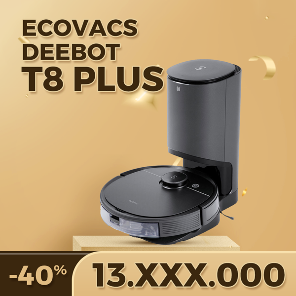 Robot hút bụi lau nhà Ecovacs T8 Plus - Hàng Chính Hãng