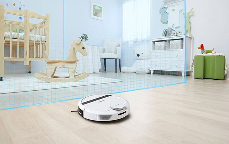 Robot hút bụi sẽ không đi qua vùng giới hạn tường ảo