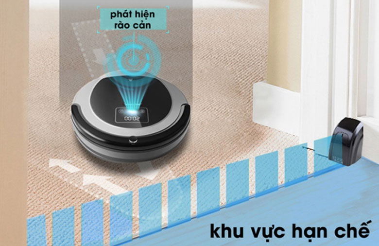 Robot hút bụi lau nhà tránh cầu thang