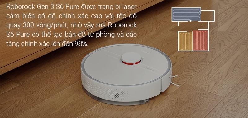 Robot hút bụi Xiaomi Roborock Gen 3 6s Pure