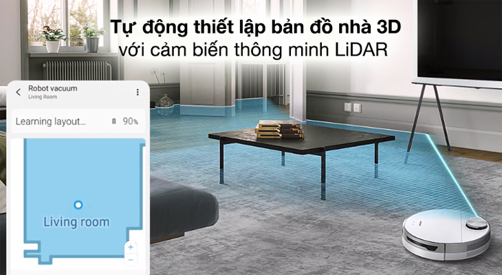 Cảm biến thông minh LiDAR trên máy hút bụi robot