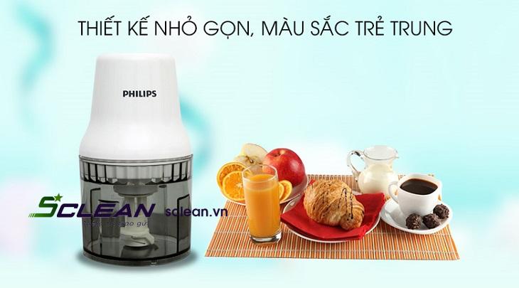 Máy xay thịt Philips HR1393 sở hữu thiết kế khá bắt mắt với kiểu dáng nhỏ gọn