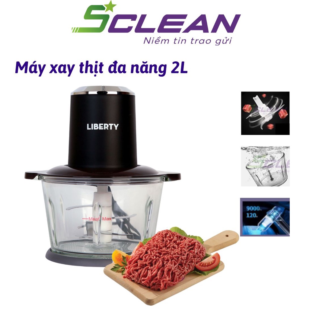 Hình ảnh Máy xay thịt đa năng Liberty 2L - Công suất Lớn - Cối thủy tinh kháng khuẩn #0