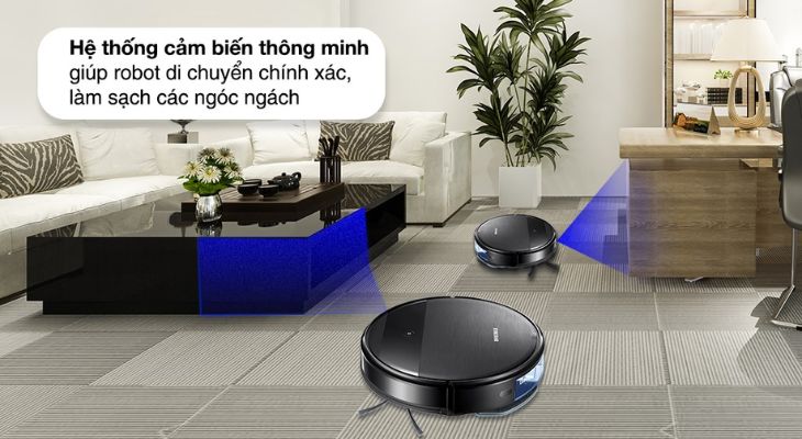 Robot hút bụi lau nhà Samsung VR05R5050WK/SV đảm bảo có thể hút dc gầm tủ, sofa, ngách nhỏ, hẹp,...