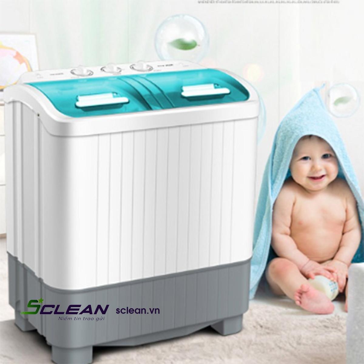 Mua Máy giặt mini 6kg AUX 2 lồng giặt cao cấp bán tự động, chuyên dùng cho  đồ sơ sinh tại Gia Dụng ATZ