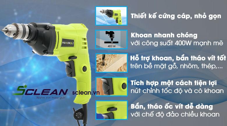 Máy khoan điện Pigeon G6-10H 400W