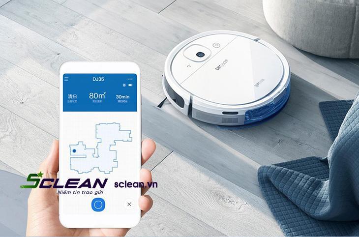 Cài đặt tường ảo qua app cho robot hút bụi